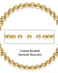Vivian Grace Bracelet 14k Gold Filled Beaded Stretch Bracelet – 5mm