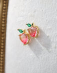 Vivian Grace Earrings Apple Heart Stud Earrings