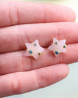 Vivian Grace Earrings Celestial Rose Quartz Stud Earrings