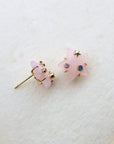 Vivian Grace Earrings Celestial Rose Quartz Stud Earrings