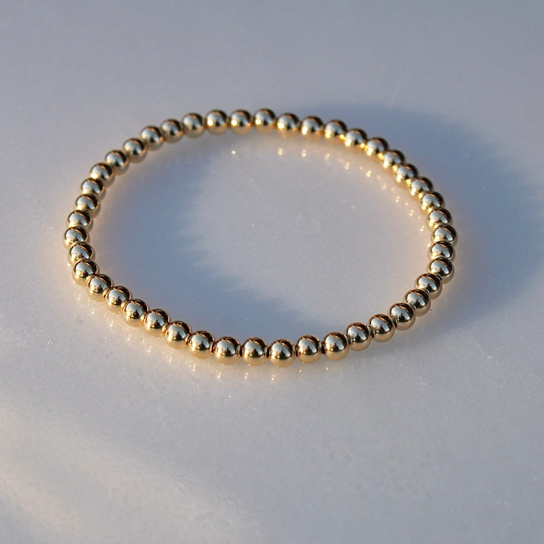 4mm Gold Bead Bracelet 14k Gold Filled Vivian Grace — free download