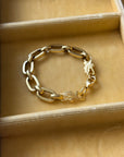 Vivian Grace Jewelry Bracelet Antiqued Gold Charlie Filigree Large Link Bracelet - Antique Gold Plate