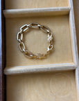 Vivian Grace Jewelry Bracelet Antiqued Gold Charlie Filigree Large Link Bracelet - Antique Gold Plate