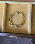 Vivian Grace Jewelry Bracelet Antiqued Gold Charlie Filigree Large Link Bracelet - Antique Gold Plate