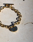 Vivian Grace Jewelry Bracelet Antiqued Gold Lock Bracelet