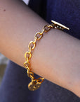 Vivian Grace Jewelry Bracelet Antiqued Gold Lock Bracelet