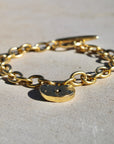 Vivian Grace Jewelry Bracelet Antiqued Gold Lock Bracelet