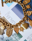 Vivian Grace Jewelry Bracelet Gold Antiqued Gold Charm Bracelet