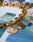 Vivian Grace Jewelry Bracelet Gold Antiqued Gold Charm Bracelet