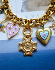 Vivian Grace Jewelry Bracelet Gold Antiqued Gold Charm Bracelet