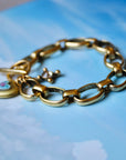 Vivian Grace Jewelry Bracelet Gold Blue Rose Antiqued Gold Bracelet