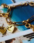 Vivian Grace Jewelry Bracelet Gold Rose Locket Charm Bracelet