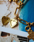 Vivian Grace Jewelry Bracelet Gold Rose Locket Charm Bracelet