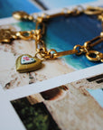 Vivian Grace Jewelry Bracelet Gold Rose Locket Charm Bracelet