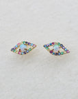 Vivian Grace Jewelry Earrings Opal Evil Eye Stud Earrings