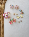 Vivian Grace Jewelry Earrings Opal Evil Eye Stud Earrings