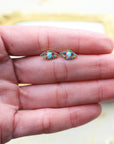 Vivian Grace Jewelry Earrings Opal Evil Eye Stud Earrings