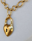 Vivian Grace Jewelry Necklace Antiqued Gold Antiqued Gold Chunky Puff Heart Necklace