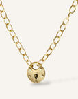 Vivian Grace Jewelry Necklace Antiqued Gold Antiqued Gold Heart Lock Chain