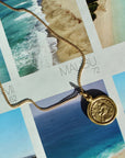 Vivian Grace Jewelry Necklace Antiqued Gold Coin Pendant