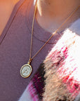 Vivian Grace Jewelry Necklace Antiqued Gold Coin Pendant