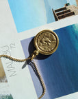 Vivian Grace Jewelry Necklace Antiqued Gold Coin Pendant