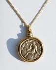 Vivian Grace Jewelry Necklace Antiqued Gold Coin Pendant