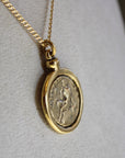 Vivian Grace Jewelry Necklace Antiqued Gold Coin Pendant