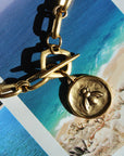 Vivian Grace Jewelry Necklace Antiqued Gold Finish Antiqued Gold Bee & Fleur de Lis Chunky Chain