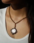 Vivian Grace Jewelry Necklace Gold Antiqued Gold Buffalo Coin Necklace