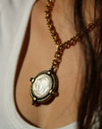 Vivian Grace Jewelry Necklace Gold Antiqued Gold Buffalo Coin Necklace