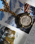 Vivian Grace Jewelry Necklace Gold Antiqued Gold Buffalo Coin Necklace