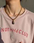 Vivian Grace Jewelry Necklace Gold Antiqued Gold Chunky Labradorite Pendant Necklace