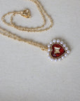 Vivian Grace Jewelry Necklace Gold Butterfly Pearl Heart Necklace