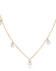 Vivian Grace Jewelry Necklace Gold Dainty Moonstone Drop Choker- 14k Gold Vermeil