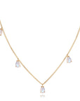 Vivian Grace Jewelry Necklace Gold Dainty Moonstone Drop Choker- 14k Gold Vermeil