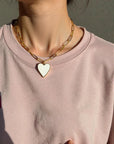 Vivian Grace Jewelry Necklace Gold-Filled Enamel Heart Necklace