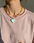 Vivian Grace Jewelry Necklace Gold-Filled Enamel Heart Necklace