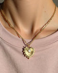 Vivian Grace Jewelry Necklace Gold Gold Filled Opal Heart Pendant