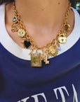 Vivian Grace Jewelry Necklace Gold Lover’s Bridge Charm Necklace