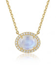Vivian Grace Jewelry Necklace Gold Skye Moonstone Necklace