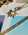 Vivian Grace Jewelry Necklace Opal Crystal Starburst Pendant