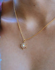 Vivian Grace Jewelry Necklace Opal Crystal Starburst Pendant
