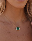 Vivian Grace Jewelry Necklace Poppy Necklace - Created Emerald