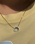 Vivian Grace Jewelry Necklace Rain Skye Necklace - Rain Dichroic Glass