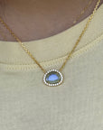 Vivian Grace Jewelry Necklace Rain Skye Necklace - Rain Dichroic Glass