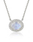 Vivian Grace Jewelry Necklace Silver Skye Moonstone Necklace