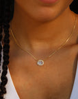 Vivian Grace Jewelry Necklace Skye Halo Moonstone Necklace