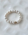 Vivian Grace Jewelry Ring 3mm Freshwater Pearl and 14k Gold Filled Bead Ring