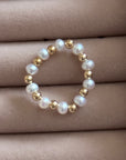 Vivian Grace Jewelry Ring 3mm Freshwater Pearl and 14k Gold Filled Bead Ring